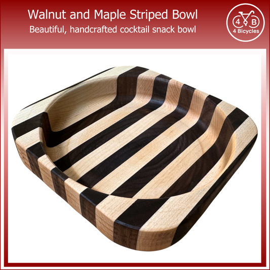 Walnut and Maple Striped Bowl