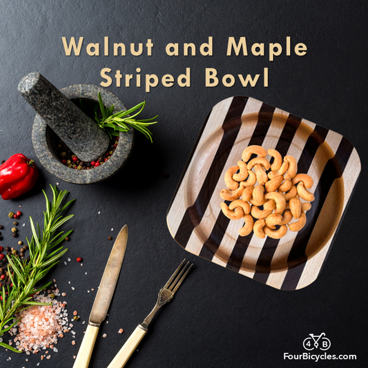 Walnut and Maple Striped Bowl